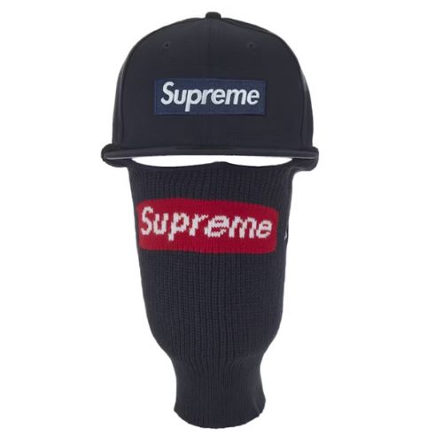 Supreme Box Logo New Era Balaclava Navy