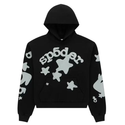 Sp5der Reflective Beluga Hoodie Black