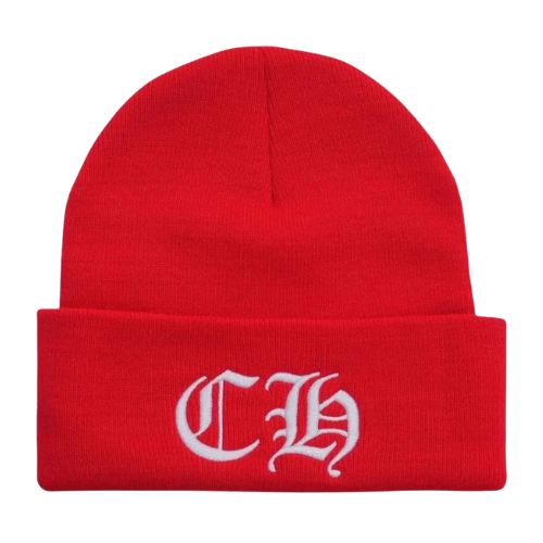 Chrome Hearts CH Logo Beanie Red