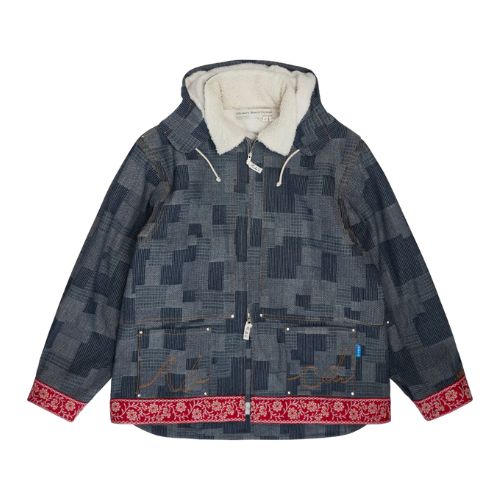 ABC Patchwork Cristal Rivet Denim Coat