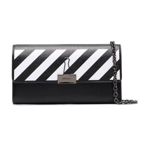 Off-White Binder Travel Wallet Black White