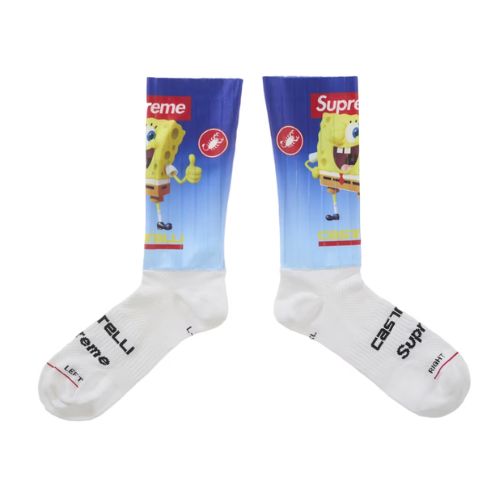 Supreme SpongeBob Castelli Socks Blue