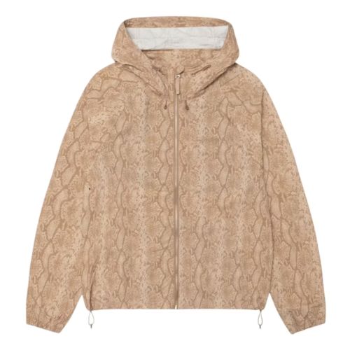 Stüssy Beach Snake Print Nylon Shell Jacket Khaki