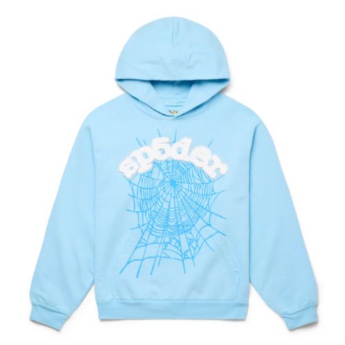 Sp5der Web Hoodie Sky Blue