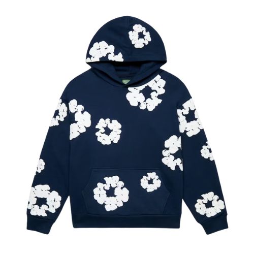 Denim Tears The Cotton Wreath Navy Hoodie