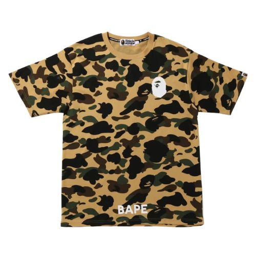 Bape 1st Camo Yellow Tee 