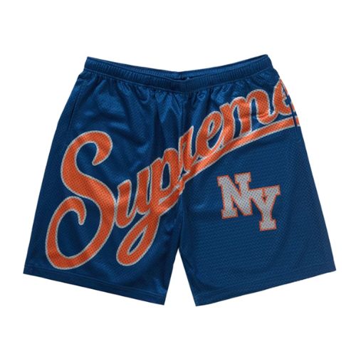 Supreme Big Script Mesh Short Blue 