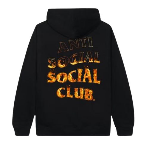 Anti Social Social CLub Fire Inside Hoodie Black