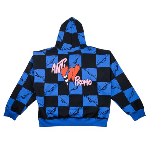 Anti Promo Matty Boy Blue & Black Checker Hoodie