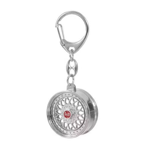 Supreme BBS RS Rim Keychain Silver
