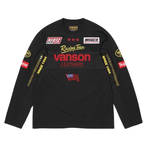 Supreme Vanson Leathers L/S Top Black