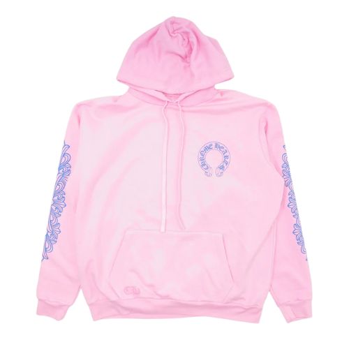 Chrome Hearts Horseshoe Logo Hoodie Pink