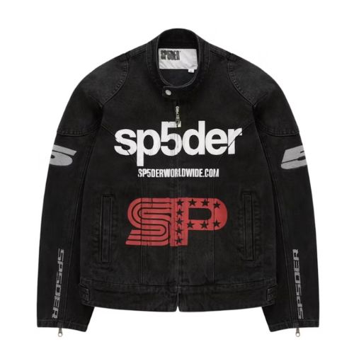 Sp5der Motorsport Denim Jacket Black
