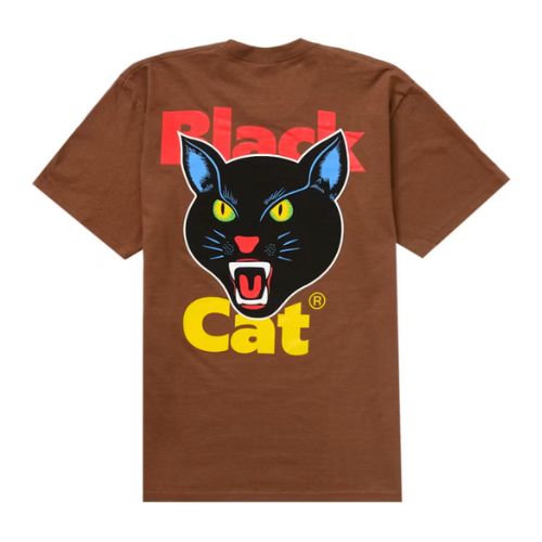 Supreme Black Cat Tee Brown