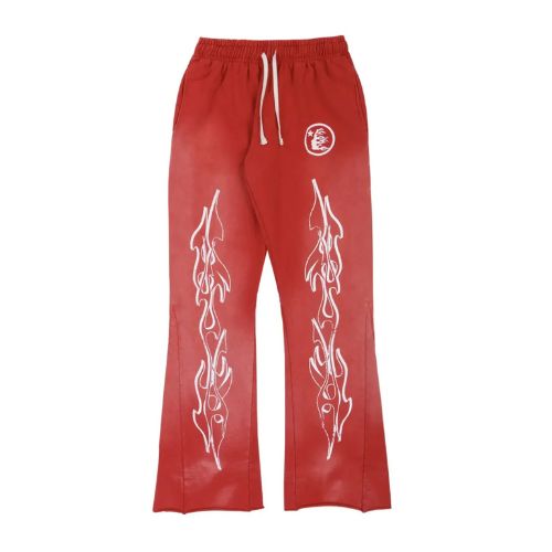 Hellstar Studios Racer Flare Sweatpants Red