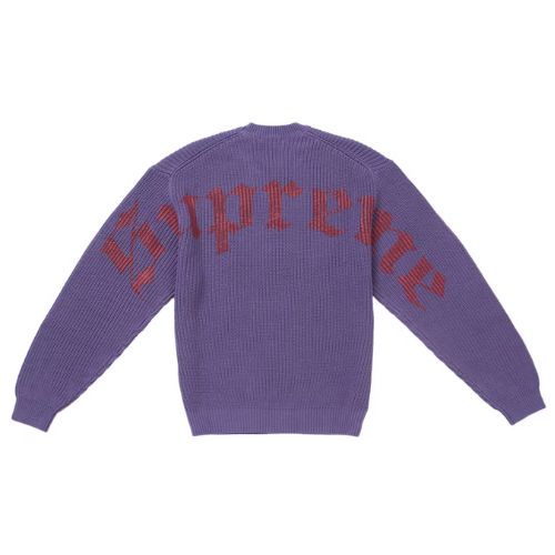Supreme Old English Printed Sweater Purple