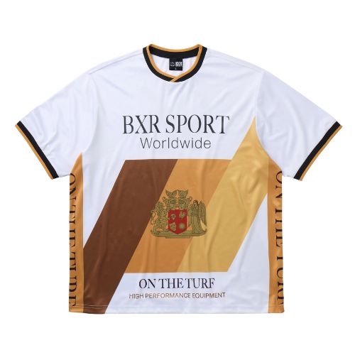 Born x Raised Crest Soccer Jersey White W/Gold