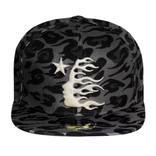 Hellstar Cheetah Print Fitted Hat Black
