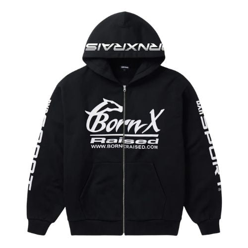 Born x Raised Parlay Zip Up Hoodie Black