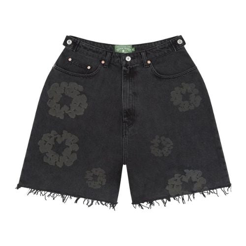 Denim Tears Mono Cotton Wreath Denim Shorts Black