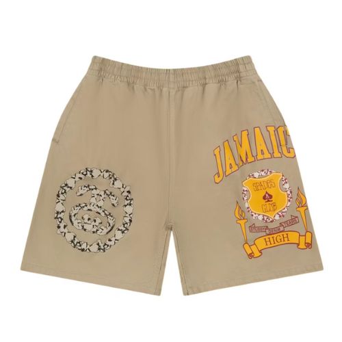 Denim Tears x Stüssy Jamaica High Khaki Short Brown