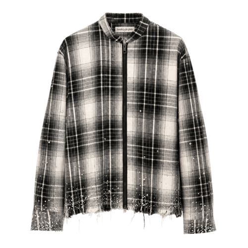 bandeja de plata camisa de motociclista gris