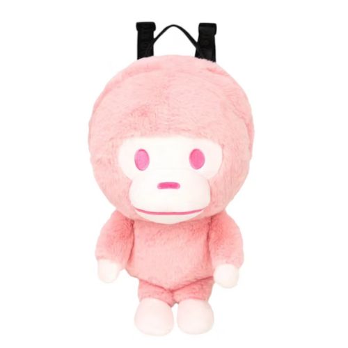BAPE Baby Milo Large Plush Mochila, Light Pink