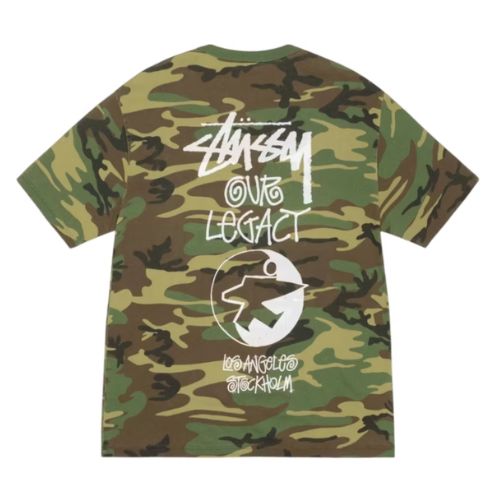 Stüssy x Our Legacy Work Shop Surfman Pigment Dyed Tee Camo