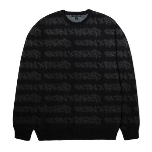 Born x Raised All Over Tag Knit Sweater