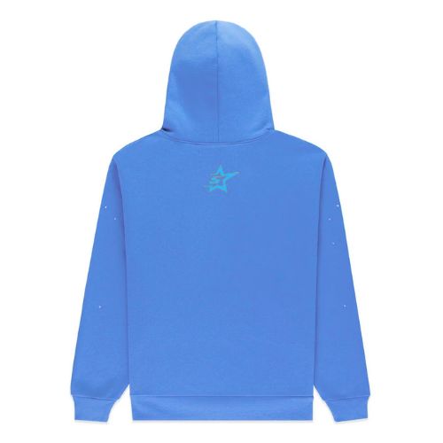Sp5der Rhinestone Punk V2 Hoodie Blue