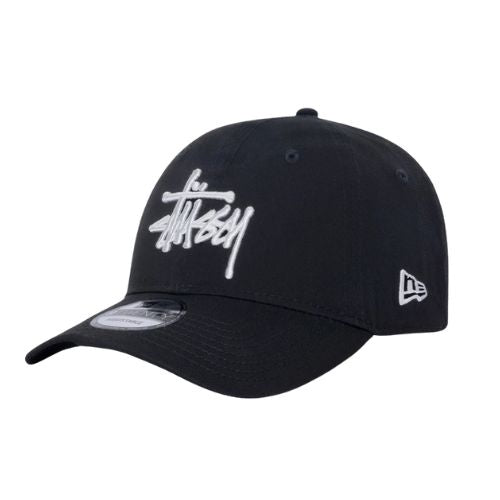 Stüssy New Era 9Twenty Basic Strapback Hat Black