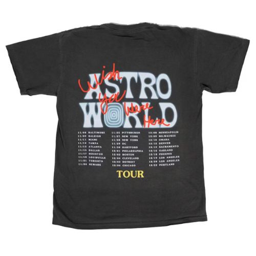 Travis Scott  Astroworld Horse Head Tee Washed Black