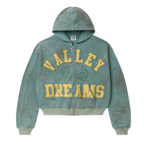 Vale Forever Bank Zip Up Hoodie Dark Mint