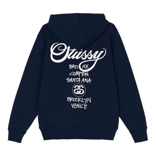 Stüssy World Tour Hoodie Navy