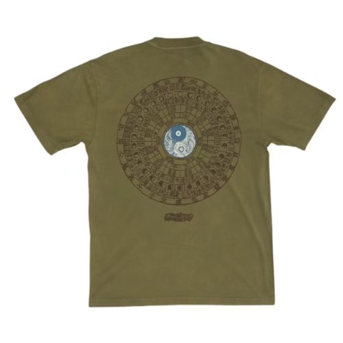 Travis Scott Cactus Jack x Takashi Murakami Melted Utopia Dream Zodiac Tee Olive
