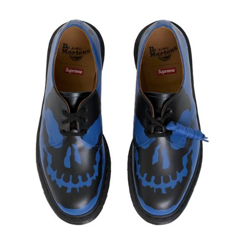 Dr. Martens 1461 3-Eye Shoe Supreme Skull Blue Black