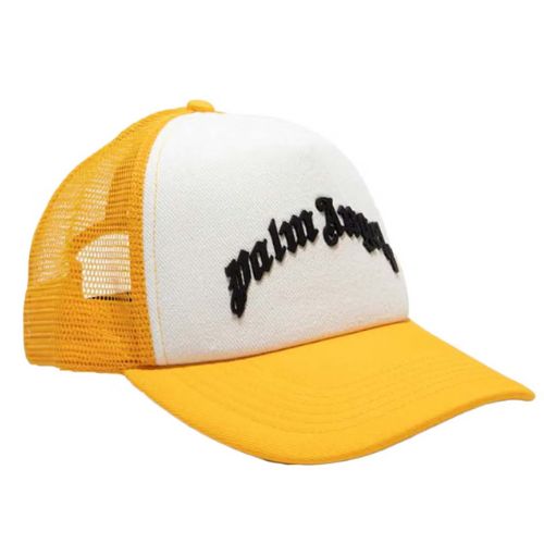 Palm Angels Curved Logo Yellow Cap