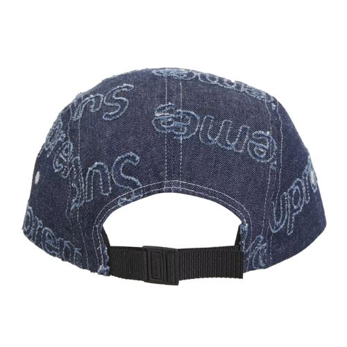 Supreme Lasered Denim Camp Cap Navy Denim