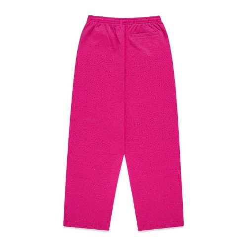 Sp5der Pink Rhinestone OG Logo V2 Sweatpant