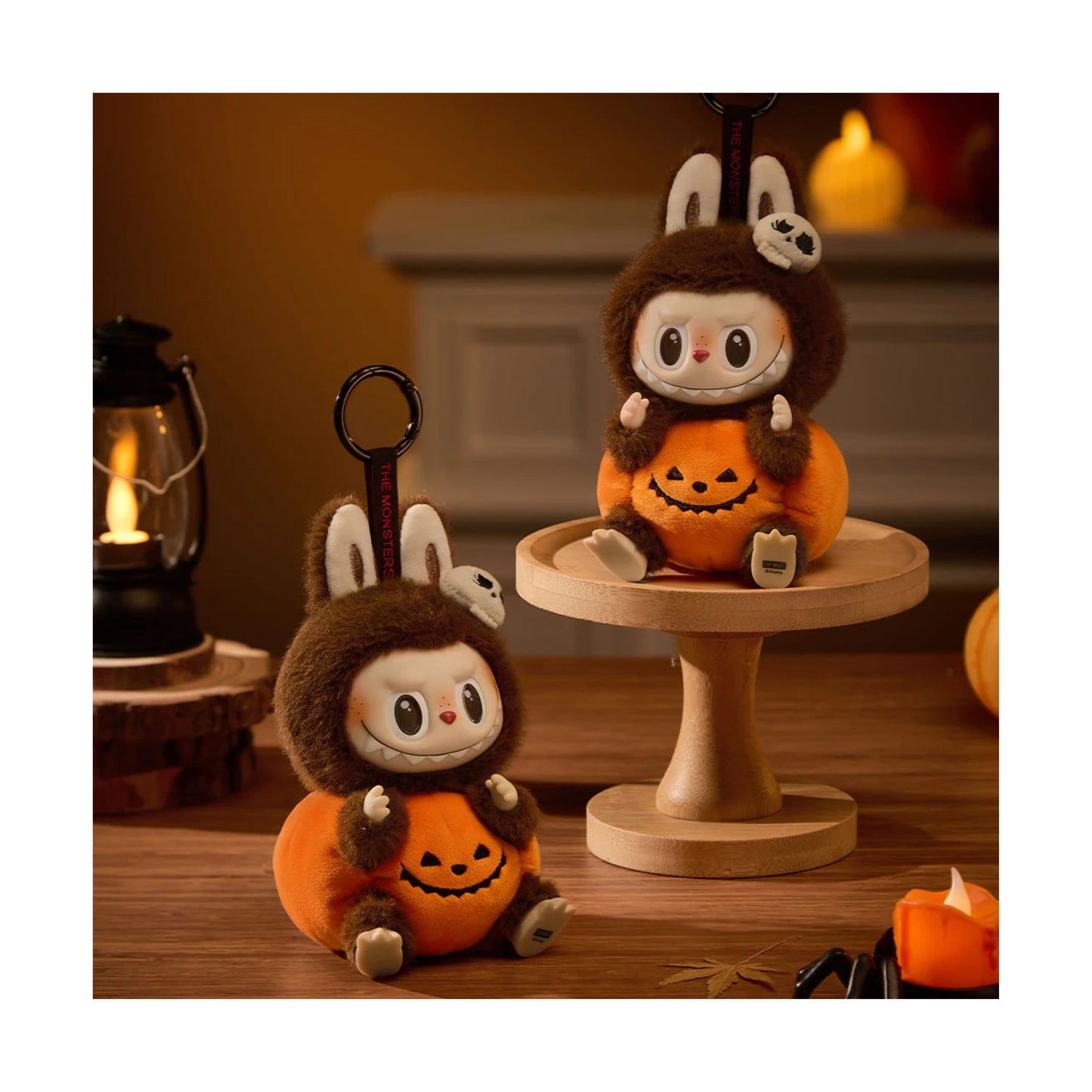 Pop Mart Labubu Vinyl Plush Pendant Sitting Pumpkin