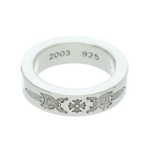 Chrome Hearts 6mm Spacer Dagger Ring Silver