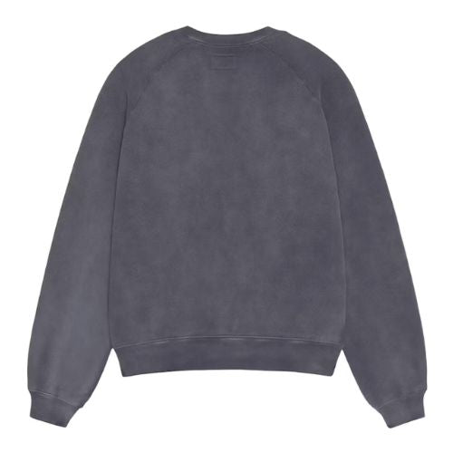 Stüssy Overlock Varsity Raglan Crewneck Washed Black