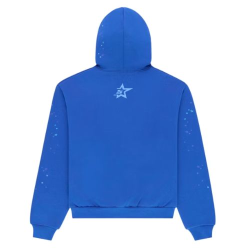 Sp5der Rhinestone Punk V2 Hoodie Blue