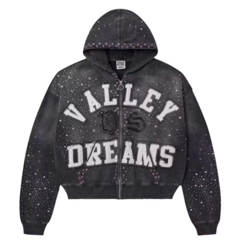 Vale Forever Classico Zip Up Hoodie Black