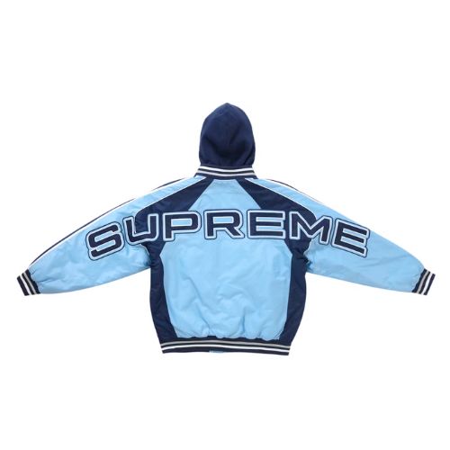 Supreme Hooded Stadium Jacket Blue