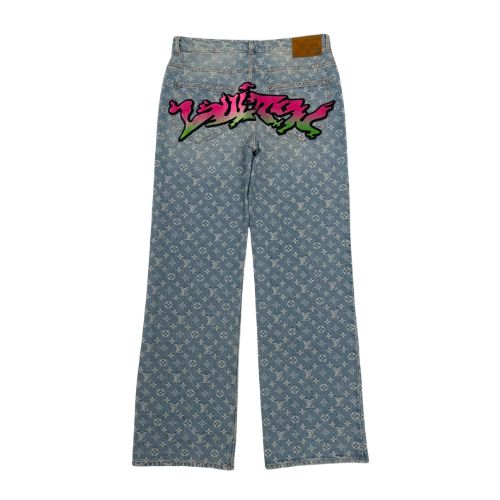 Louis Vuitton Baggy Denim Jeans “Graffiti” 