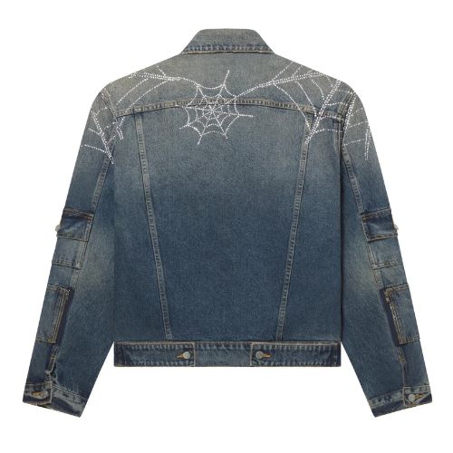 Sp5der Web Denim Jacket Indigo