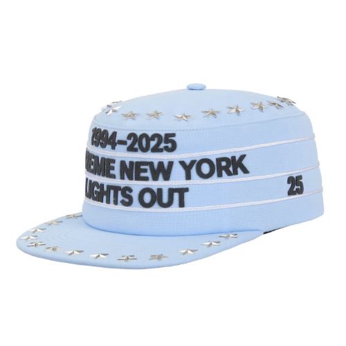 Supreme Stars Studded Pillbox Hat Light Blue