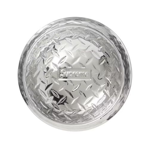 Supreme Diamond Plate Dog Bowl Silver – Bandeja de Plata