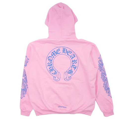 Chrome Hearts Horseshoe Logo Hoodie Pink